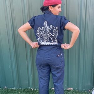 Hand painted dickies jumpsuit